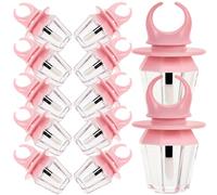ABOOFAN 12pcs Pink Ring Shaped Lip Gloss Tubes Plastic DIY Lip Gloss Containers Portable Storage Use Lipstick Holders for Easy Balm Making and On-the-go Application