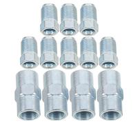 ABOOFAN 12pcs Steel Brake Pipe Compression Fittings Kit with Threaded Brake Line Connectors for Secure Connections High Temperature Resistant Suitable for Line Repair and Vehicle
