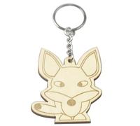 ABOOFAN 12Pcs Wooden Carved Cartoon Animal Keychains Set with Pendant, Creative DIY Key Chain Charms for, Random Mixed Designs Gift for Boys and