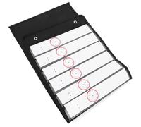 ABOOFAN 14-compartment Black Oxford Cloth Hanging Schedule Pocket Chart with Pet Pockets for Classroom Management and Daily Planner