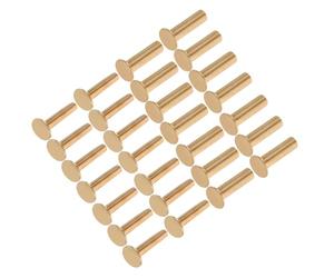 ABOOFAN 14 Pairs Copper Knife Handle Rivets for Secure Attachment in Cutlery Assembly and Kitchen Tools Bulk DIY Knife Handle Fastening Pins for Home Kitchens Sturdy Copper Rivet Hardware