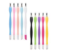 ABOOFAN 15 Pieces Dead Skin Pushers and Trimmers Set Manicure Pedicure Tools for Professional Nail Art Shop and Personal Home Use Simple to Use and Comfortable to Hold Random Random Color