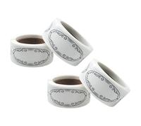 ABOOFAN 150Pcs Mason Jar Label Stickers, Removable Writable Adhesive Food Storage Labels for Canning Jars, Refrigerator and Freezer Use, 4 Rolls Oval Blank Tags for Kitchen Organization