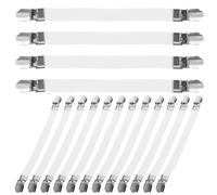 ABOOFAN 16pcs Ironing Board Cover Clips Fasteners Adjustable Elastic Straps Mini Suspenders to Keep Cover Flat and Secure Tension Clips on The Board