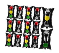 ABOOFAN 16pcs Traffic Light Foil Balloons for Party Reusable Red and Green Traffic Signal Decorations Vibrant Transportation Themed Car Party Supplies for Birthday and Race Car Events