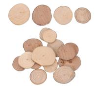 ABOOFAN 18pcs Natural Wood Slices Round Discs Unfinished Wood Circles for Crafts DIY Projects Multipurpose Realistic Tree Branch and Trunk Shapes for Home Decoration and Creative