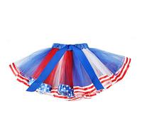 ABOOFAN 1pc American Flag Tutu Skirt American Flag Costume Womens Short Dresses Independence Day Dress Tops for Women Us Party United States Child Stitching
