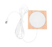 ABOOFAN 1pc Night Light Led Light Base for Glass Art Led Crystal Balls Base Dinner Table Decorations Led Display Base Stand Led Vase Base Light Compact Night Lamp Desk Lamp Simple Wooden