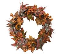 ABOOFAN 1Pc pumpkin leaves wreath summer door Garland thanksgiving wreath mantel garland harvest wreath Autumn Garland decorated garland forever wall artificial flower window Bamboo