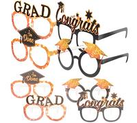 ABOOFAN 1set Graduation Props Glasses Funny Paper Doctoral Decor for Party Photo Booth for Graduation Celebrations Picture Props for End of Exams Events 8pcs