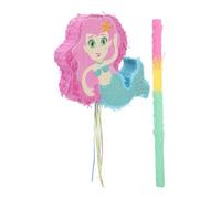 ABOOFAN 1Set Mermaid Pinata for Charming Ocean Theme Birthday Decoration with Bat Blindfold for Under the Sea Celebrations Parties
