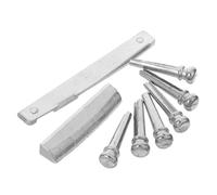 ABOOFAN 1set Metal Acoustic Guitar Bridge Saddle and Nut Replacement Parts for Folk Guitars Enhances Sound Clarity and Projection Easy Installation with Precise Suitable for Acoustic