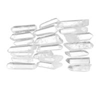 ABOOFAN 1set Natural White Quartz Crystal Point Raw Column Stone Decorative Accessory for Home and DIY Crafts with Transparent Structure