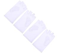 ABOOFAN 2 Pairs Anti UV Half Finger Cycling Gloves, Ice Silk Spandex