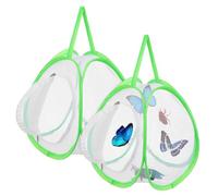 ABOOFAN 2 Pcs Butterfly Cage Portable Insect Habitat with Mesh Enclosure Lightweight Butterfly House for Easy Observation and Breeding for Outdoor Activities