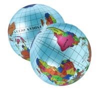 ABOOFAN 2 Pcs Inflatable Globe Balls for Lightweight Portable Educational World Map for Geography Learning and Fun