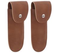 ABOOFAN 2 Pcs Pu Leather 10-hole Harmonica Case Set Portable Small Harmonica Storage Bag with Pressure-resistant Cover Suitable and Travel