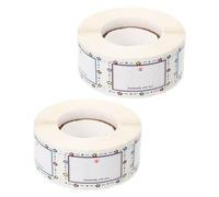 ABOOFAN 2 Rolls Removable Food Labels Self-Adhesive Freezer Stickers for Containers and Bags Oilproof Date Stickers for Refrigerator Organization with Food Storage Tags