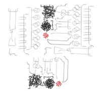 ABOOFAN 2 Sets Metal Pegboard Hooks with Small Foot Caps for Store and Home Organization, Peg Board Shelf Hooks for Hanging Tools, Accessories, and Garage Storage