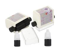 ABOOFAN 2 Sets Self-Inking Math Roller Stamps for 100 Addition and Subtraction Problems Ink Pad and Storage Box, Elementary Math Manipulatives for Kindergarten and Homeschool Practice