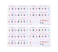 ABOOFAN 2 Sheets Piano Sticker Label Keyboard Sticker Piano Decals Adhesive Material No Glue Left after Tearing