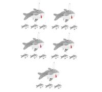 ABOOFAN 20 PCS Plush Shark Keychain Mini Stuffed Cartoon Animal Backpack Pendant Lightweight for Birthday Wedding Party Favor Christmas Goodie Bag Fillers