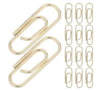 ABOOFAN 200pcs Small Mini Golden Metal Paper Clips 15mm Oval Shape Decorative Clips for Office School Crafts Photo Organizing