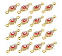 ABOOFAN 20Pcs Alloy Evil Eye Charms for DIY Jewelry Making Wear-resistant Pendant Accessories Lightweight Bracelet Decor Bright Color with Accent Crafting