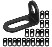 ABOOFAN 20pcs Heavy Duty Iron Corner Braces Shaped Right Angle Brackets for Furniture Shelves Cabinets Shelf Brackets with Stable Installation for Home Improvement and Woodworking Projects