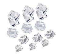 ABOOFAN 20pcs Large Fake Ice Cube Prop Reusable Artificial Abs Crystal Cubes for Whisky Photography Background