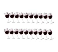 ABOOFAN 20pcs Miniature Wine Goblets Realistic Micro Glasses for Dollhouse Decoration Deep for Miniature Kitchen Accessories and Micro Landscape Scenarios
