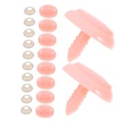 ABOOFAN 20pcs Pink Pig Nose DIY Craft Set with Washers Plastic Safety Nose for Plush Animal Doll Making Supplies for Amigurumi Crochet Puppet Repair and Handmade Projects