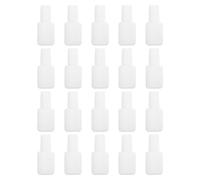 ABOOFAN 20pcs Portable Nail Gels Bottles 10ml Each, White Abs Material, Leak-proof Nail Polish Bottles for Diy, for Mixing Liquids and Adding Glitter