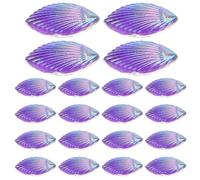 ABOOFAN 20Pcs Resin Shell Charms for DIY Phone Case Accessories Shiny Miniature Shell Ornaments Wear-resistant Craft Decor for Headbands Jewelry Wall Art