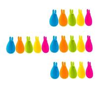 ABOOFAN 20pcs Silicone Rabbit Tea Bag Holder Creative Drinking Cup Tea Hanger Party Cup Sign for Home Supplies Supply Accessory