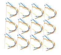 ABOOFAN 20pcs Wooden Fairy Ribbon Sticks with Bells for Weddings and Parties Comfortable Grip Twirling Streamers for Birthday Garden and Holiday Celebrations Magical Fairy Themed