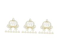 ABOOFAN 21 pcs Hollow Pumpkin Carriage Candy Box Elegant Metal Wedding Favor Container for Chocolates Party Treats and Halloween Decorations Whimsical Vintage Princess Carriage Centerpiece