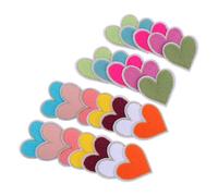 ABOOFAN 24pcs Heart-Shaped Embroidered Towel Patch Iron Applique Decals for Clothing Bags Jeans Valentine's Day Repair Decoration Cute Embroidered Cloth Patches for Sewing Embellishment