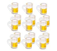 ABOOFAN 24Pcs Miniature Beer Mugs for Dollhouse Cute Resin Drink Accessories for Micro Landscapes for Craft Projects Birthdays Weddings and More