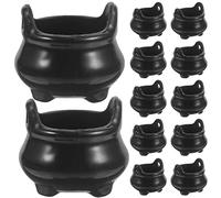 ABOOFAN 24Pcs Plastic Mini Cauldron Witch Pot Doll House Furniture Decor Dollhouse Accessories Party Supplies