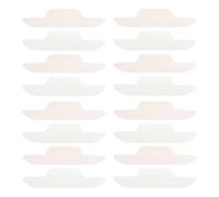 ABOOFAN 24pcs Sweat Pads for Hat Curve Shape Self-adhesive Paper Material Collar Sweat Pads Suitable for Jobs Interview and Intimate Appointments