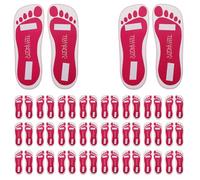 ABOOFAN 25 Pairs Tanning Salon Tools Stick-on Foot Pads Self Tanning Accessories Sticky Sole Pads Stick-on Sole Foot Sticker Rosy