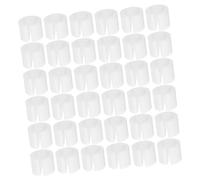 ABOOFAN 250pcs Plastic Clothes Hanger Markers with Writable Blank Tags and Round Closet Organization Dividers for Secure Fit Wire Clothing Rack Rod Garment Rings for Retail and Home Use