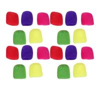 ABOOFAN 25pcs Thickened Microphone Cover Elastic Sleeve for Karaoke and Recording Studios Includes Mic Covers in Colors Red Yellow Pink Green and Purple for Handheld Microphones and Stage