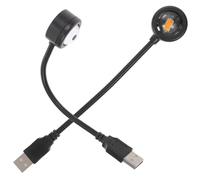 ABOOFAN 2pcs Abs Sunset Lamp Projection Light with Flexible Gooseneck Gentle Lighting Decorative LED for Living Ambiance and Hippie Decor