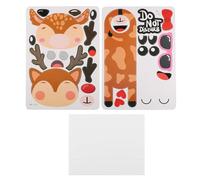 ABOOFAN 2pcs Adorable Animals Door Sign DIY Doorknob Signs Christmas | Paper Craft Kit, Die Cut Accessories and Pre Cut Templates, for Classroom or Bedroom Doors
