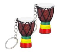 ABOOFAN 2pcs African Drum Keychain Pendant for Handbag Backpack Musical Key Chain Decor Travel Hanging Ornament