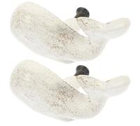 ABOOFAN 2pcs Beige Cast Iron Whale Door Knobs, Sturdy Wardrobe and Cupboard Handles with Unique Ocean Design, Not Easy to Deform Or Break, for Room Or Kitchen Drawers