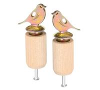 ABOOFAN 2Pcs Bird Caller Whistle Wooden Bird Sound Imitation Device for Loud Bird Calls for Bird Watching Educational Tool for Species and Sounds