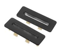 ABOOFAN 2Pcs Black Metal Sink Overflow Cover Rectangle for Bathroom Vanity Washbasin Decorative Corrosion Resistant Drain Hole Cap